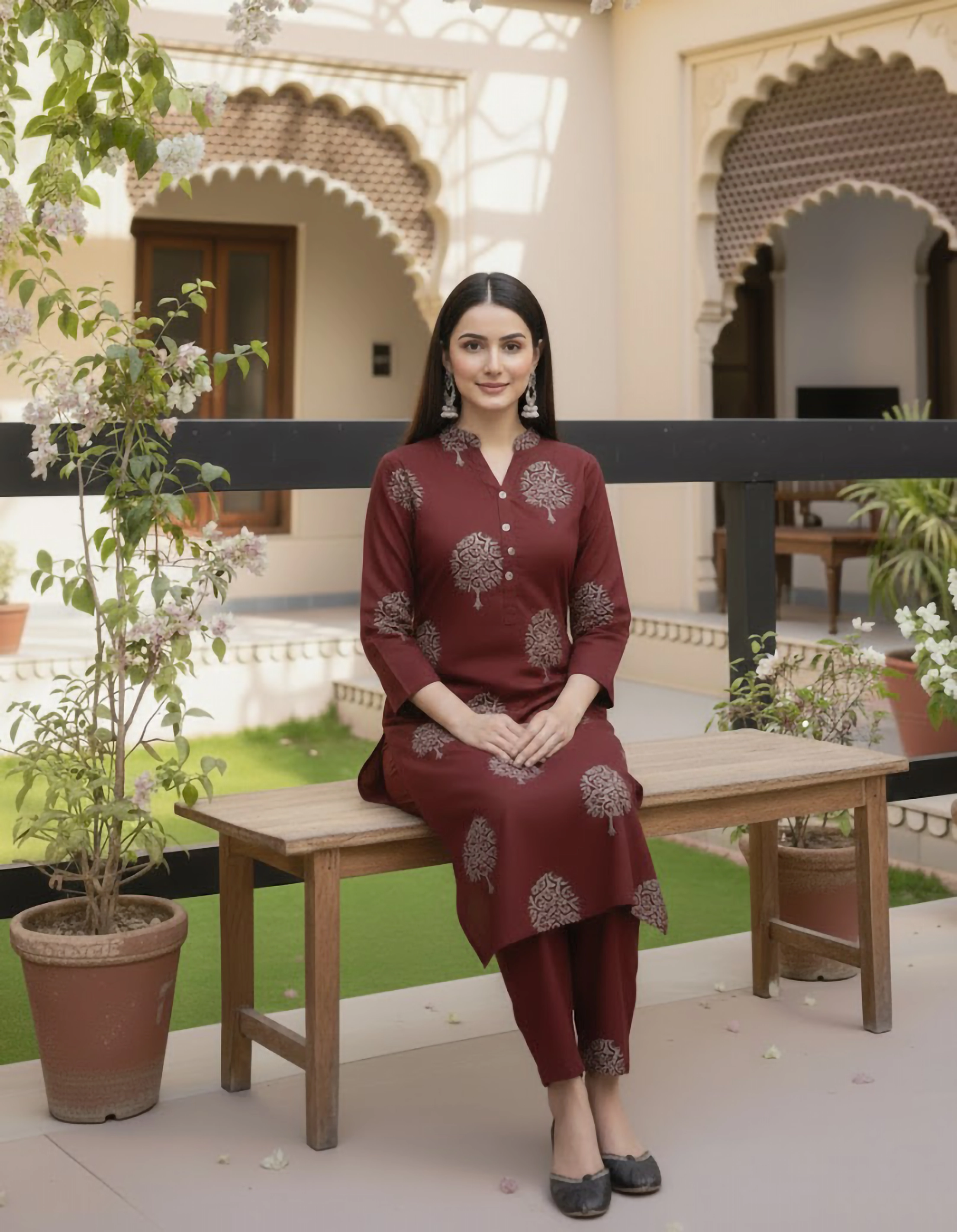 ZS SAFA MAROON 2PIECE - Image 4