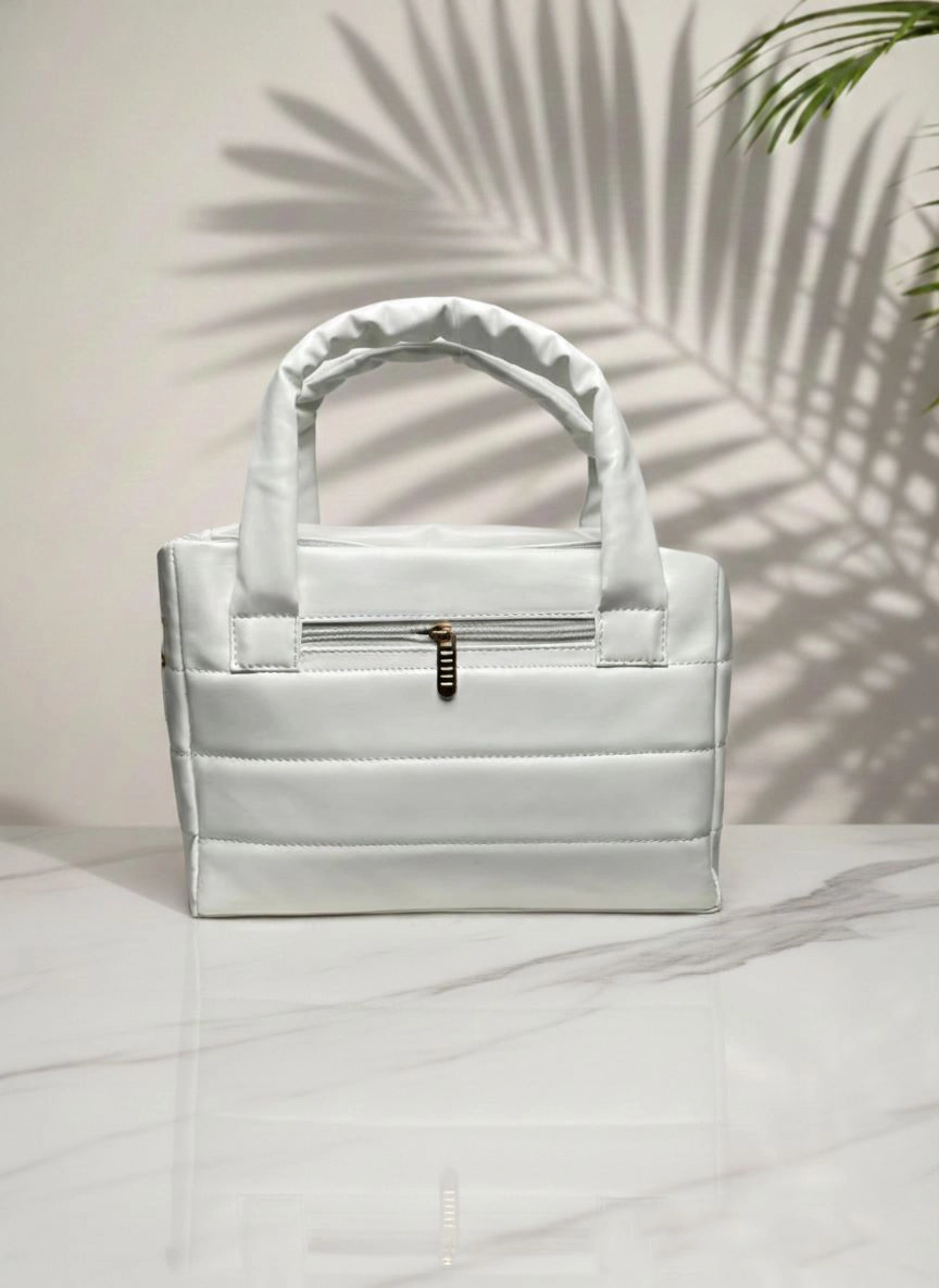 ZS LUNA PUFF WHITE HAND BAG - Image 2