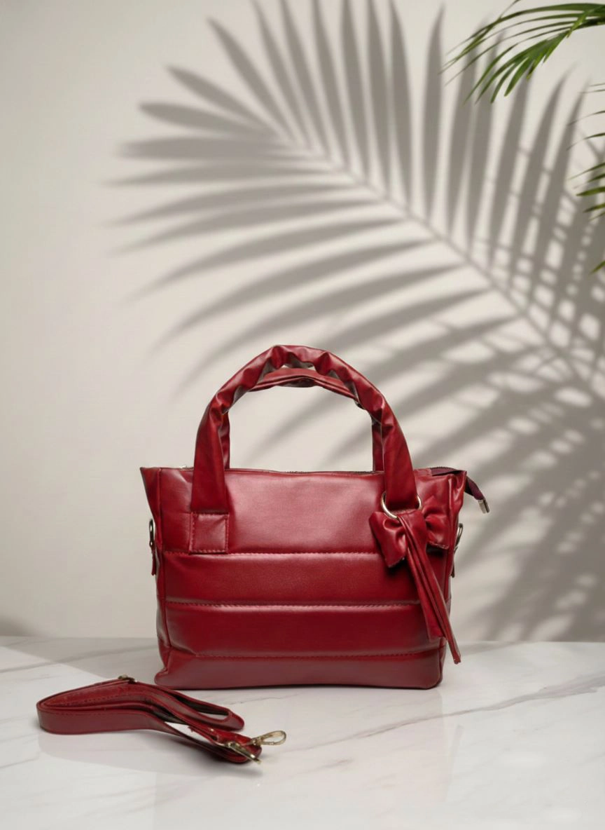 ZS LUNA PUFF MAROON HAND BAG - Image 2